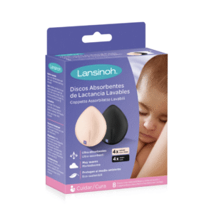 DISCOS DE LACTANCIA LAVABLES COLOR NEGRO Y NATURAL - LANSINOH
